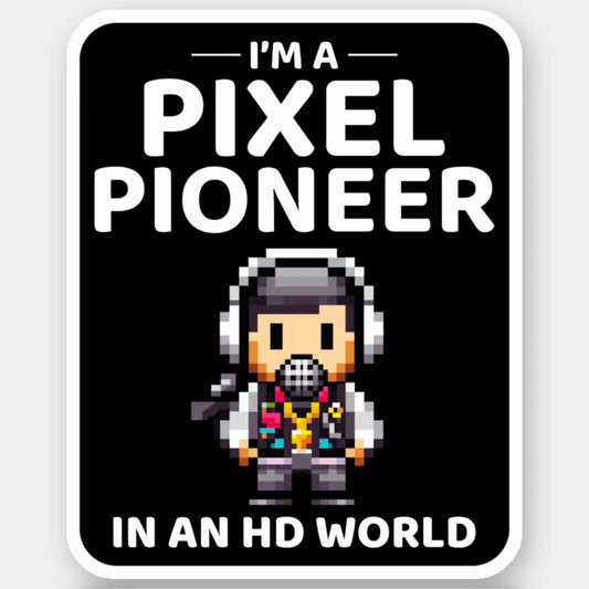 80s Pixel Pioneer Avatar - HD World Nostalgia Stickers