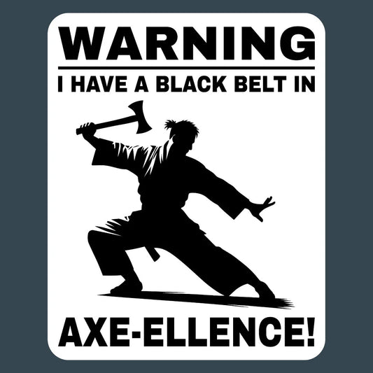 Axe Throwing Ninja Axe Thrower Black Belt Funny Stickers