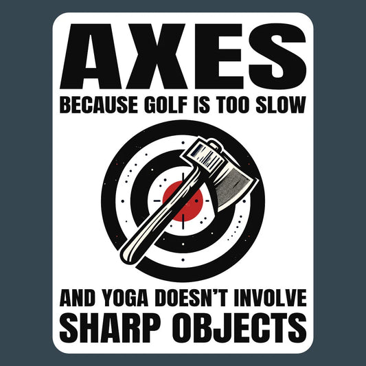 Axe Throwing Lumberjack Yoga Golf Axe Thrower Stickers