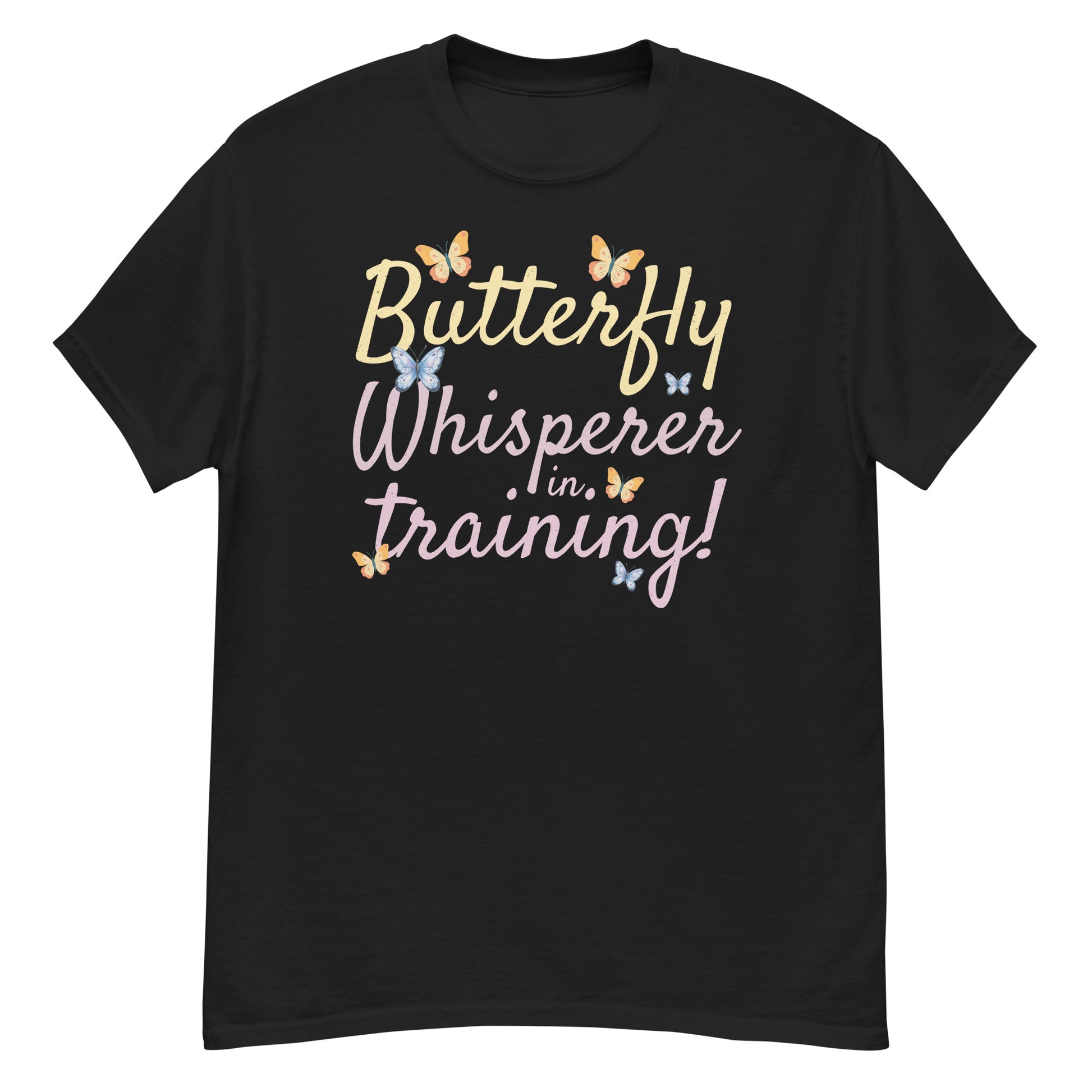 T-shirt with 'Butterfly Whisperer in Training' text