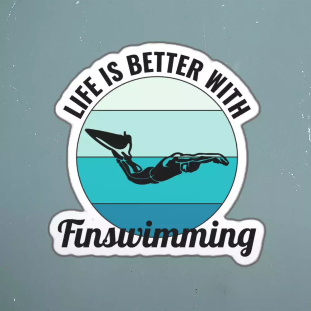 Finswimming Swimmer Swim Mom Sticker