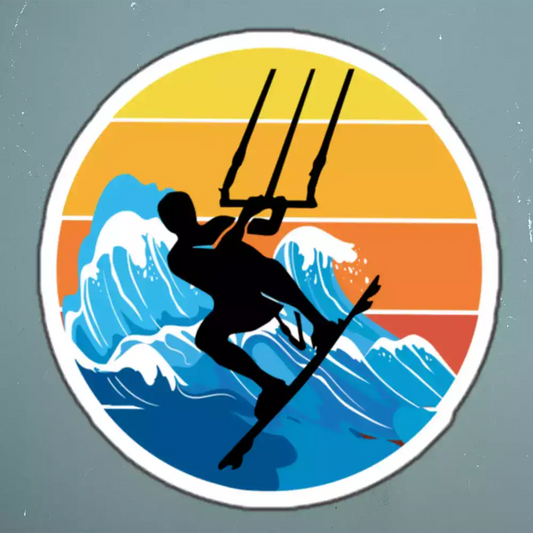 Kitesurfing Kiteboarding Kitesurf Water Sports Retro Stickers