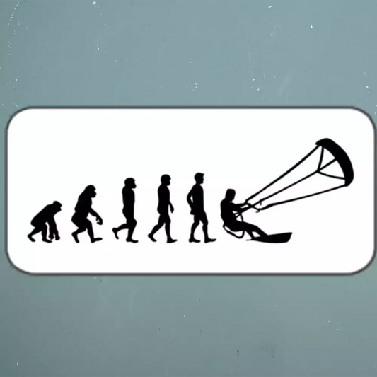 Kitesurfing Evolution Funny Sticker