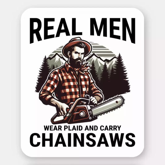 Lumberjack Charm with Chainsaw Stickers