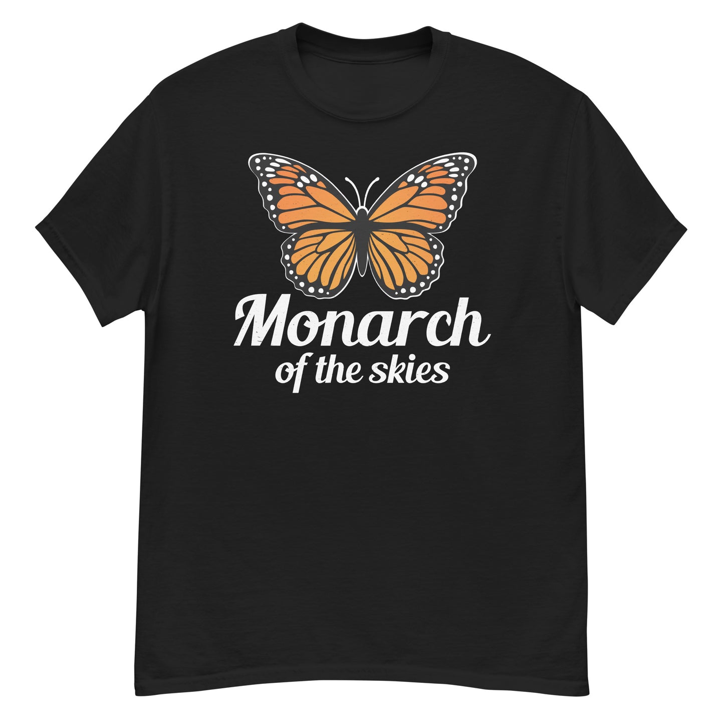 T-shirt with 'Monarch of the Skies' text