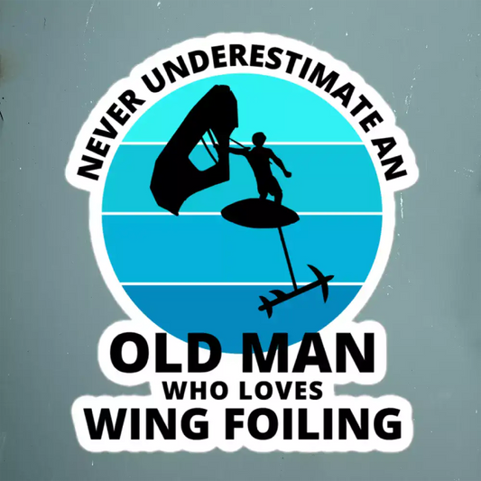 Wing foiling water sports funny Stickers