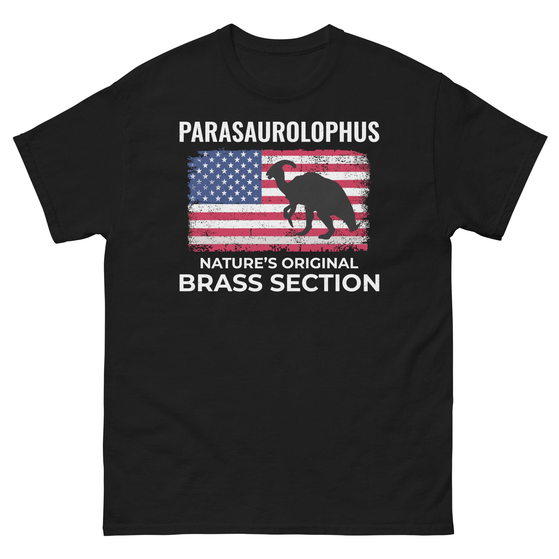 American Flag Parasaurolophus shirt