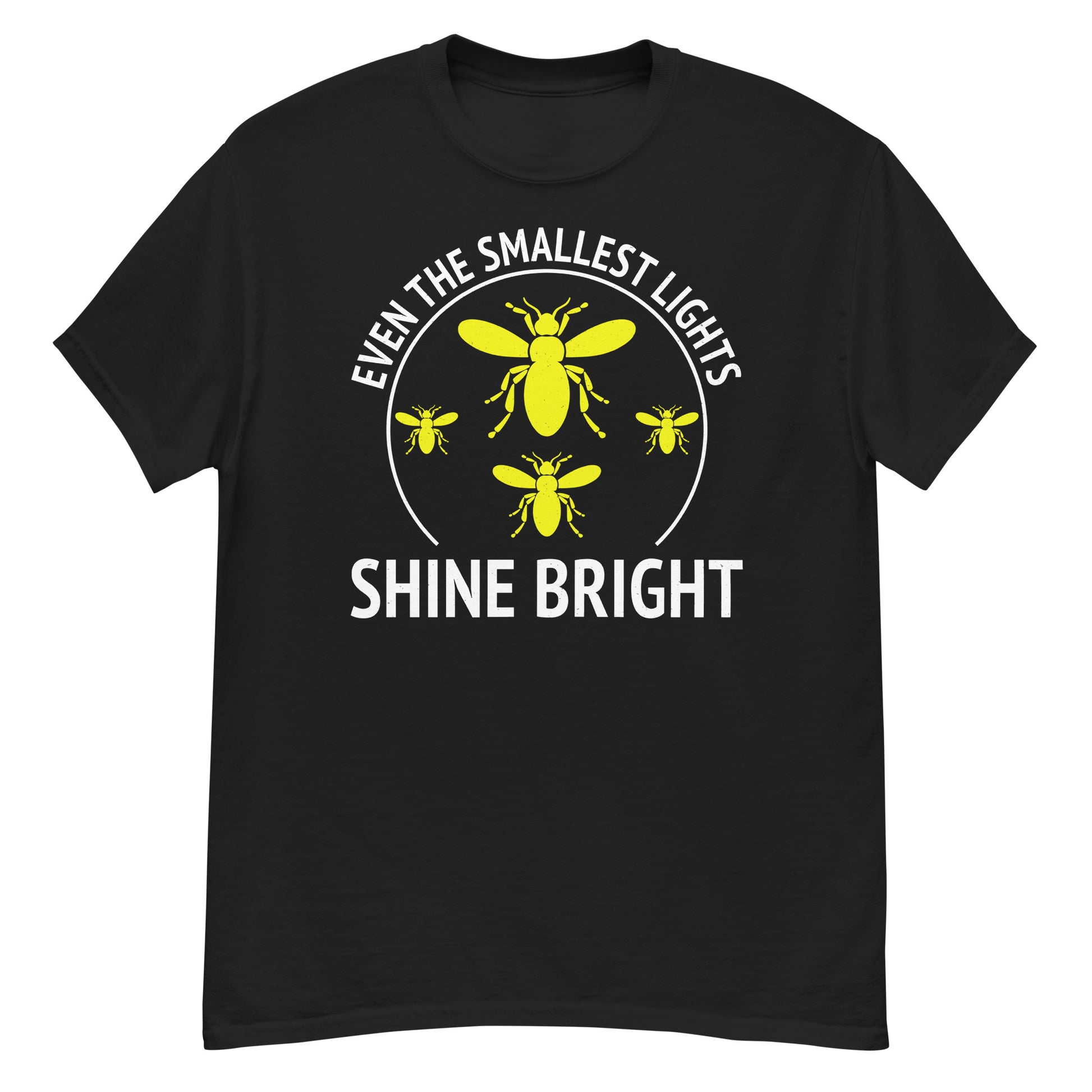 T-shirt with 'Even the Smallest Lights Shine Bright' firefly quote