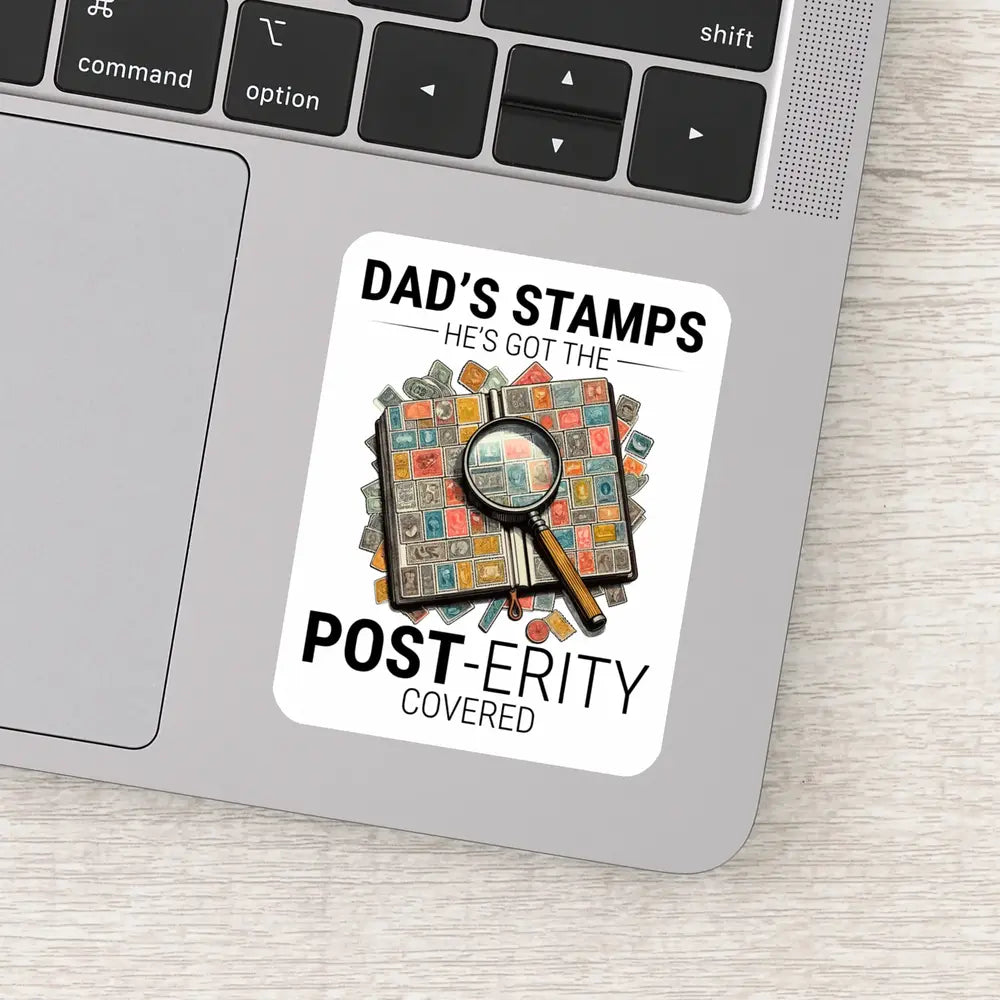Vintage Postage Stamp Collector Dad Philatelist Sticker 