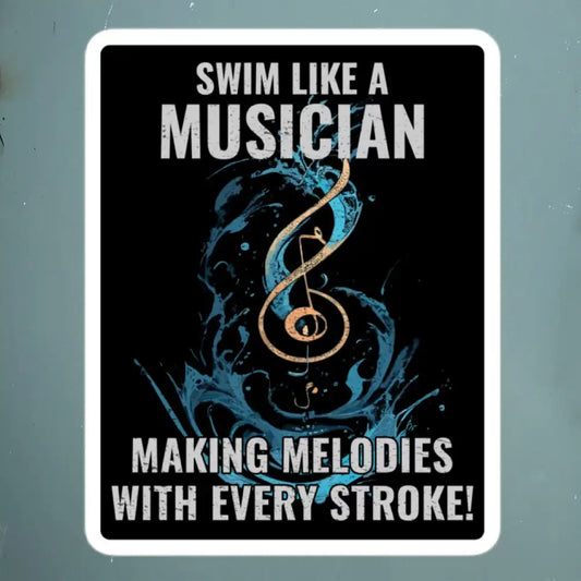 Swim Musician Sticker