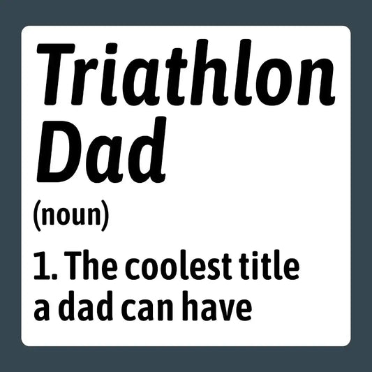 Funny Triathlon Dad Sticker