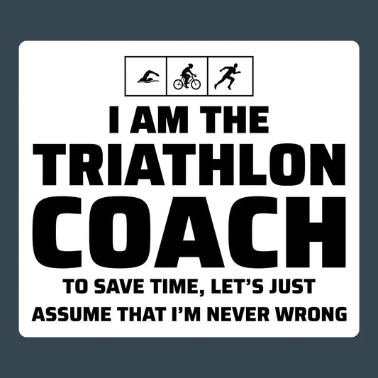 Funny Triathlon Sticker: Triathlon Coach 