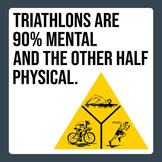 Funny Triathlon Sticker: Triathlons are 99% Mental 