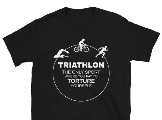 "Triathlon Torture" Funny Triathlon T-Shirt