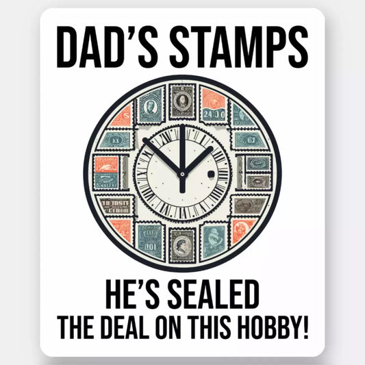 Stamp Collecting Dad Sticker