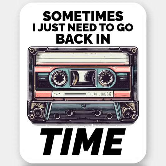 Vintage '80s Cassette Tape: Time Travel in Style Stickers