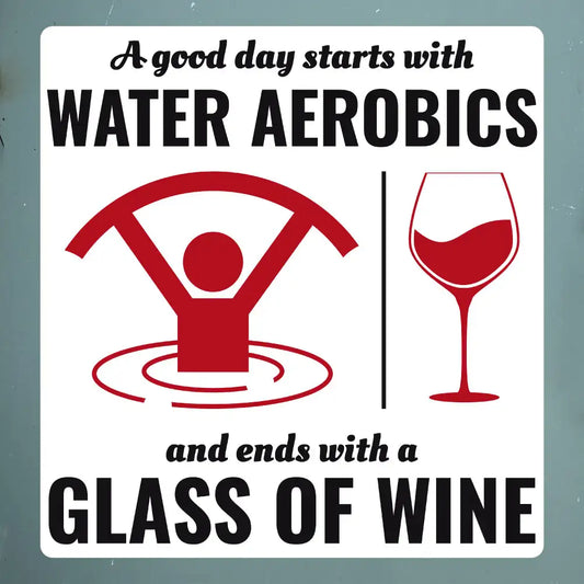 Water-Aerobics-wine-Sticker