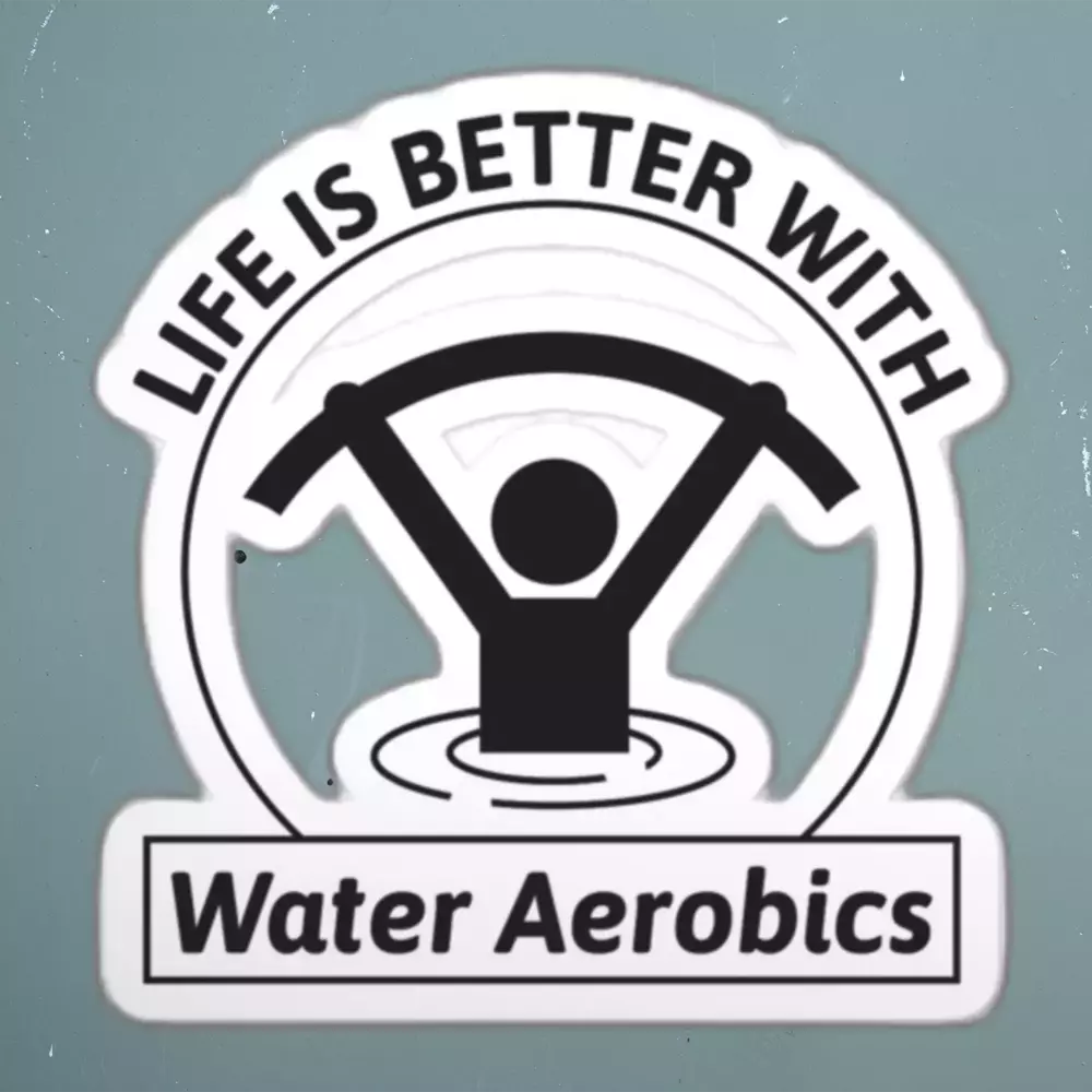 Water Aerobics Funny Sticker