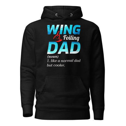 Wing foiling dad funny hoodie