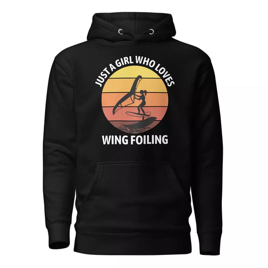 Wing foiling water sports funny hoodie