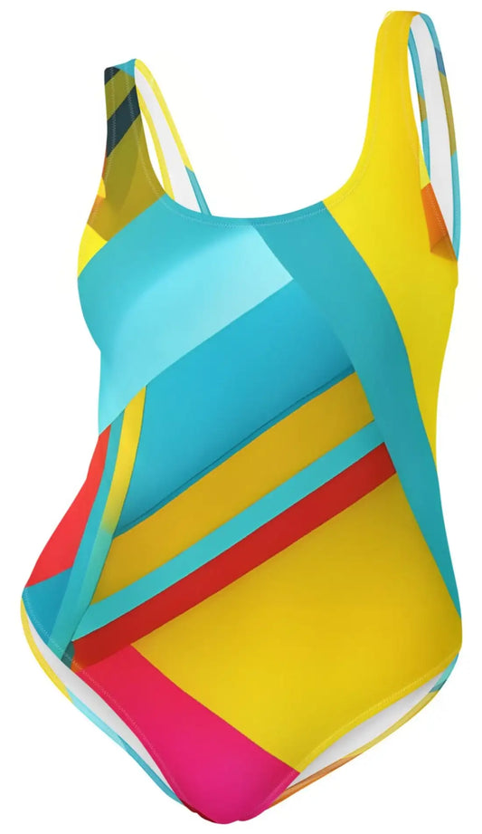 Tropical Energy Abstract, One-Piece Swimsuit
