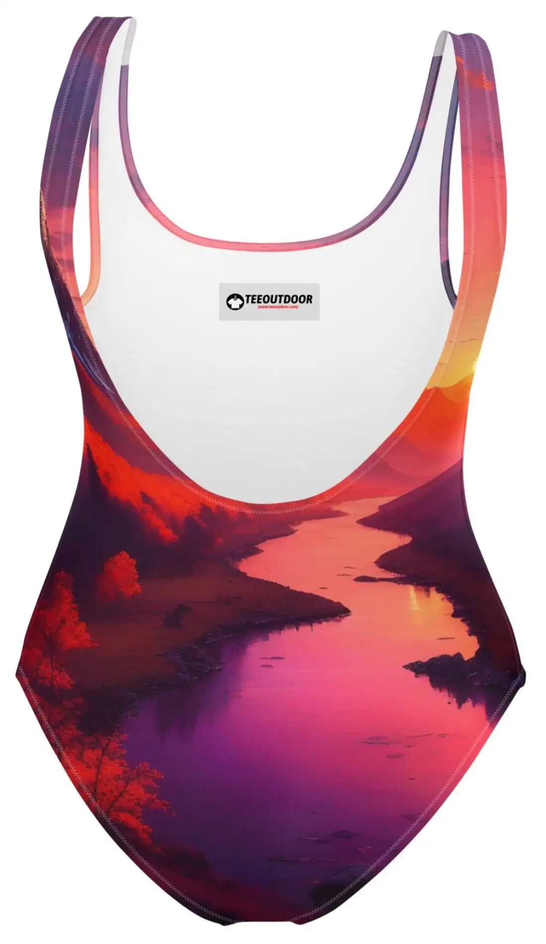 Sundrenched Splendor: Scenic One-Piece Swimsuit