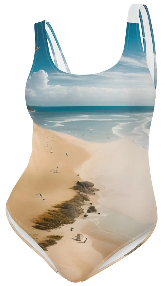 Coastal Serenity: Tranquil One-Piece Swimsuit