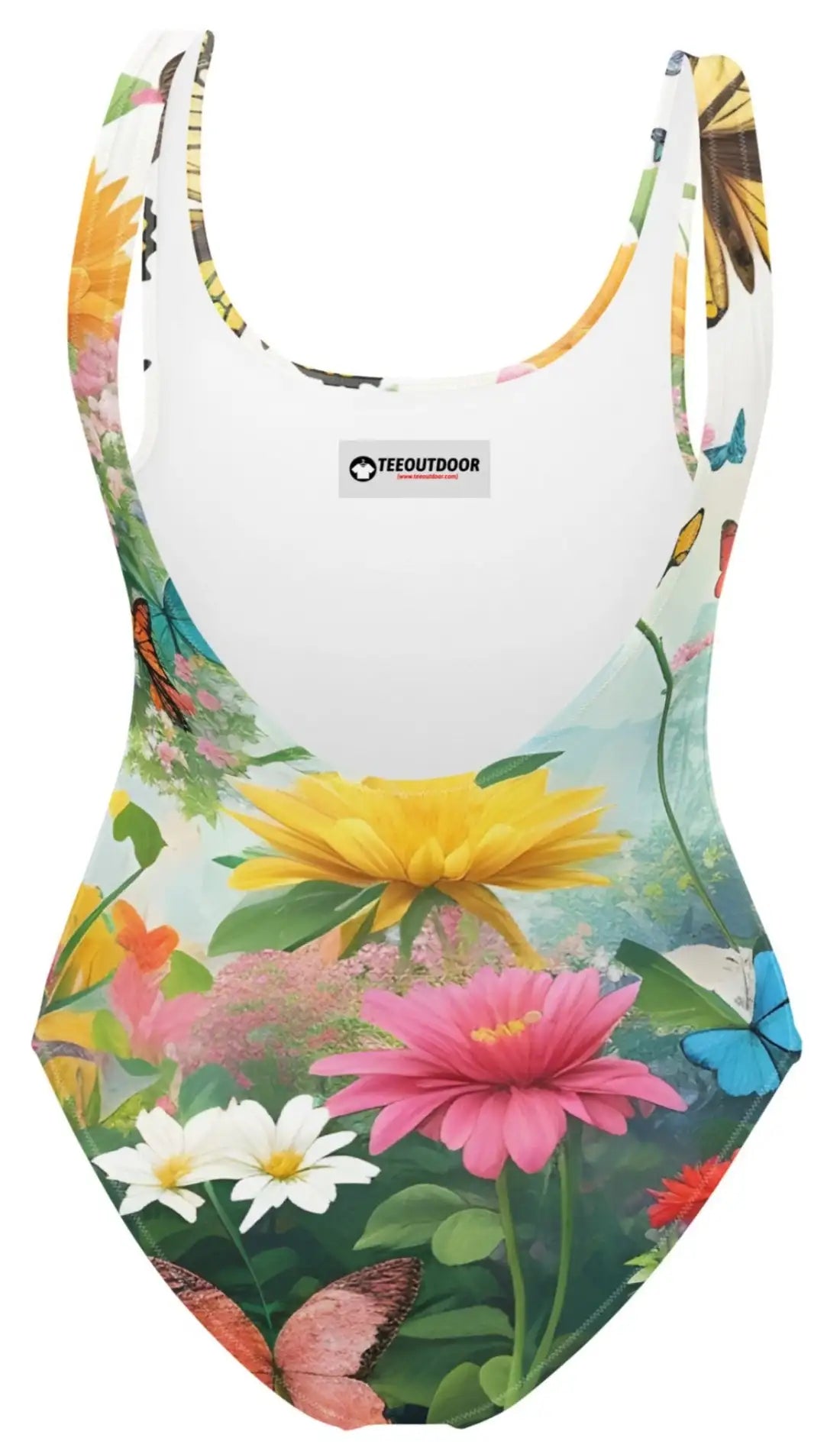 Floral Fantasy: Vibrant One-Piece Swimsuit