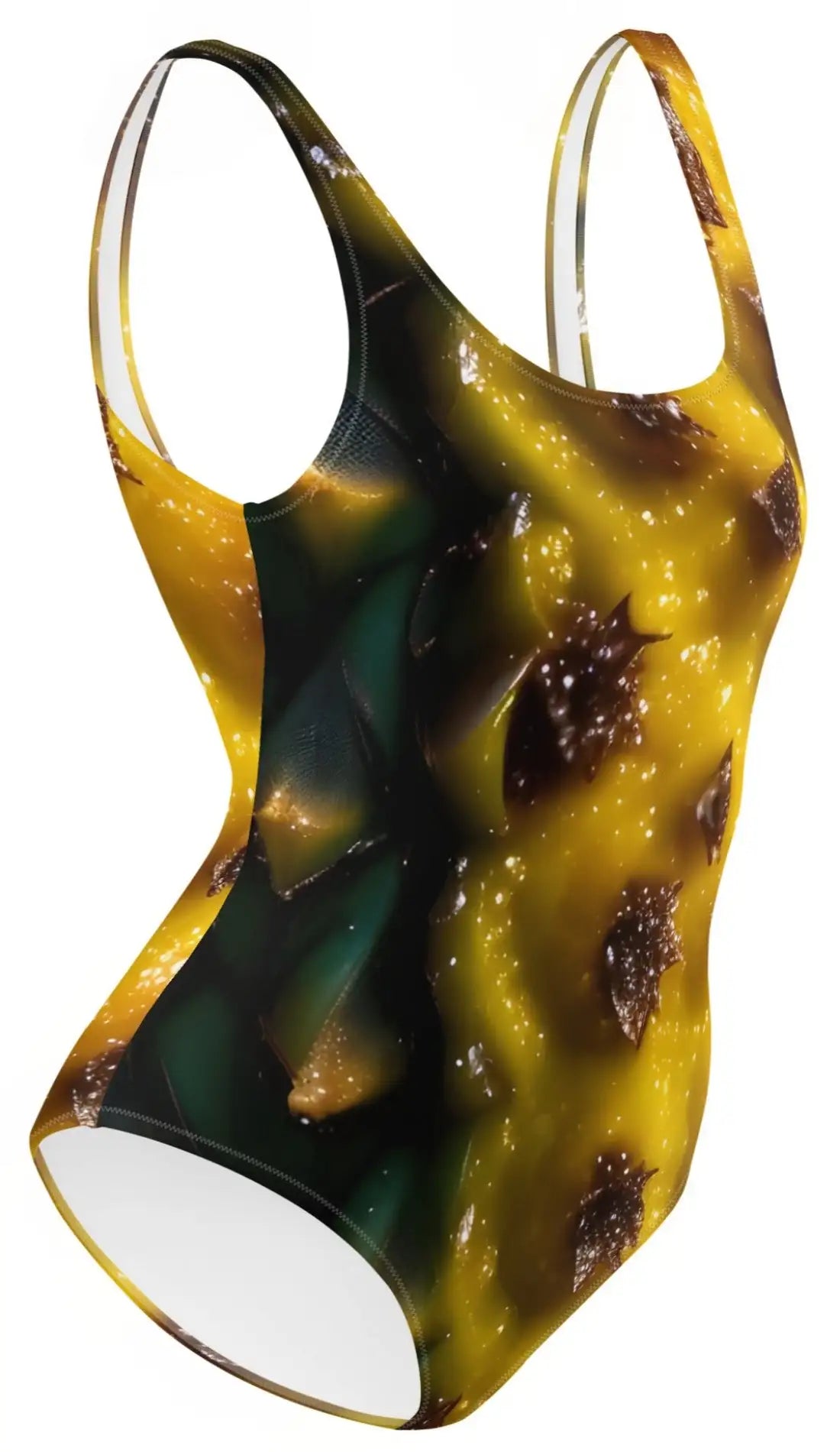 Spike & Shine: Textured Pineapple One-Piece Swimsuit
