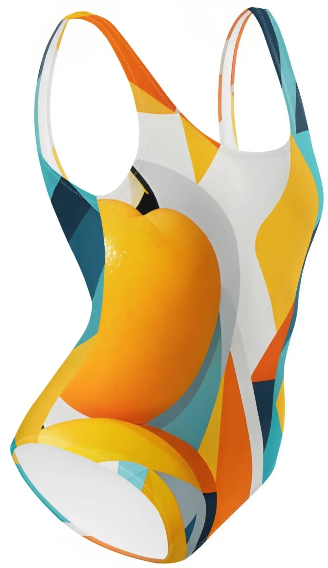 Mango Mirage, Abstract mango pattern, One-Piece Swimsuit