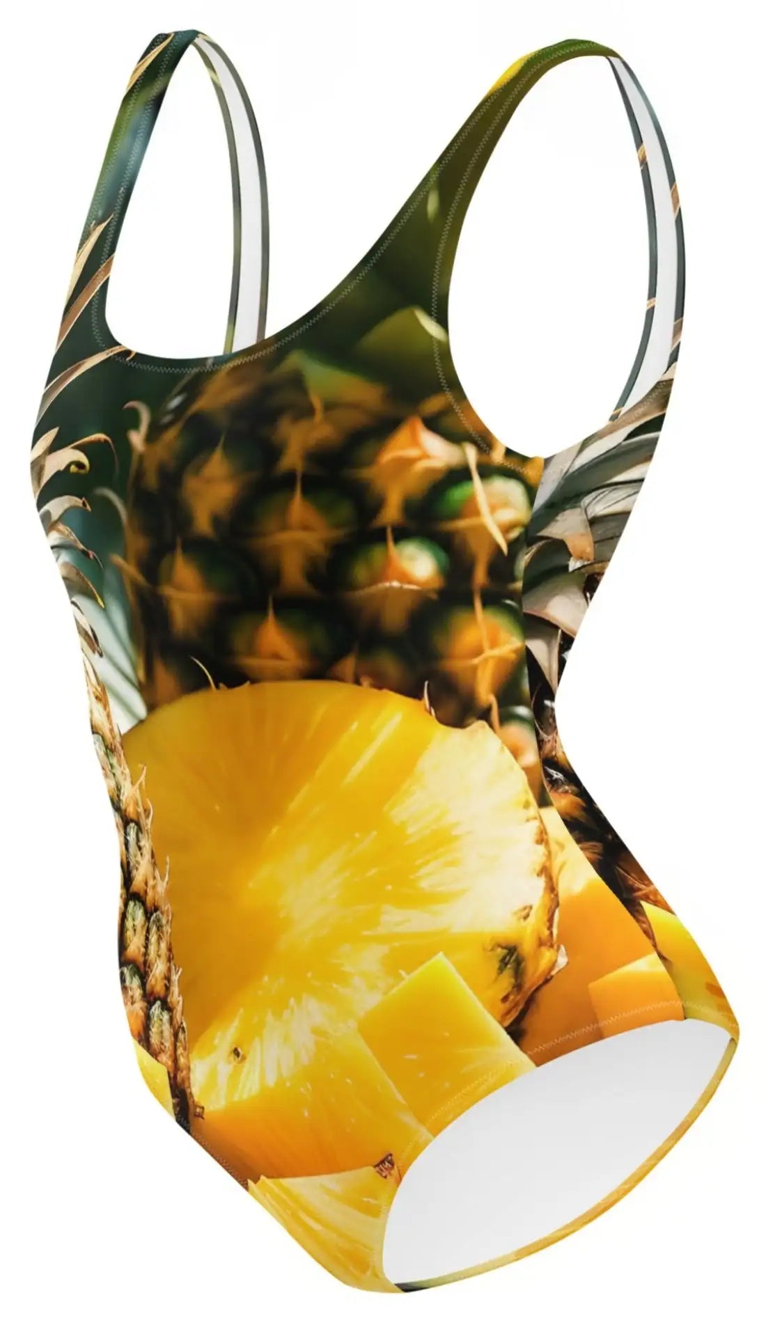 Tropical Delight: Pineapple Slice One-Piece Swimsuit