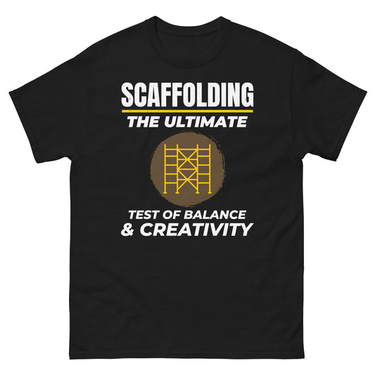 Kreativität ausbalancieren: Gerüstbau-T-Shirt | Klassisches Herren-T-Shirt