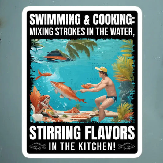 Swimming and Cooking Sticker 