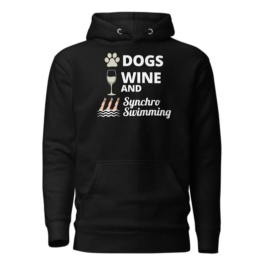 Synchronized Swimming Dog Wine Hoodie