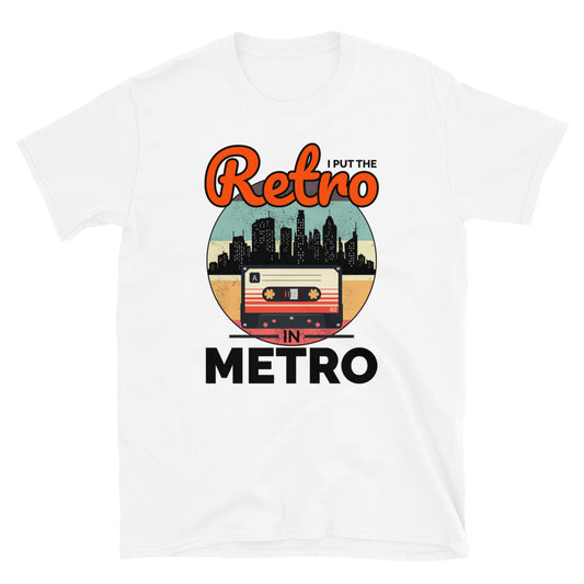 Retro Meets Metro: Iconic 80s Vibes in Modern Cityscape T-Shirt