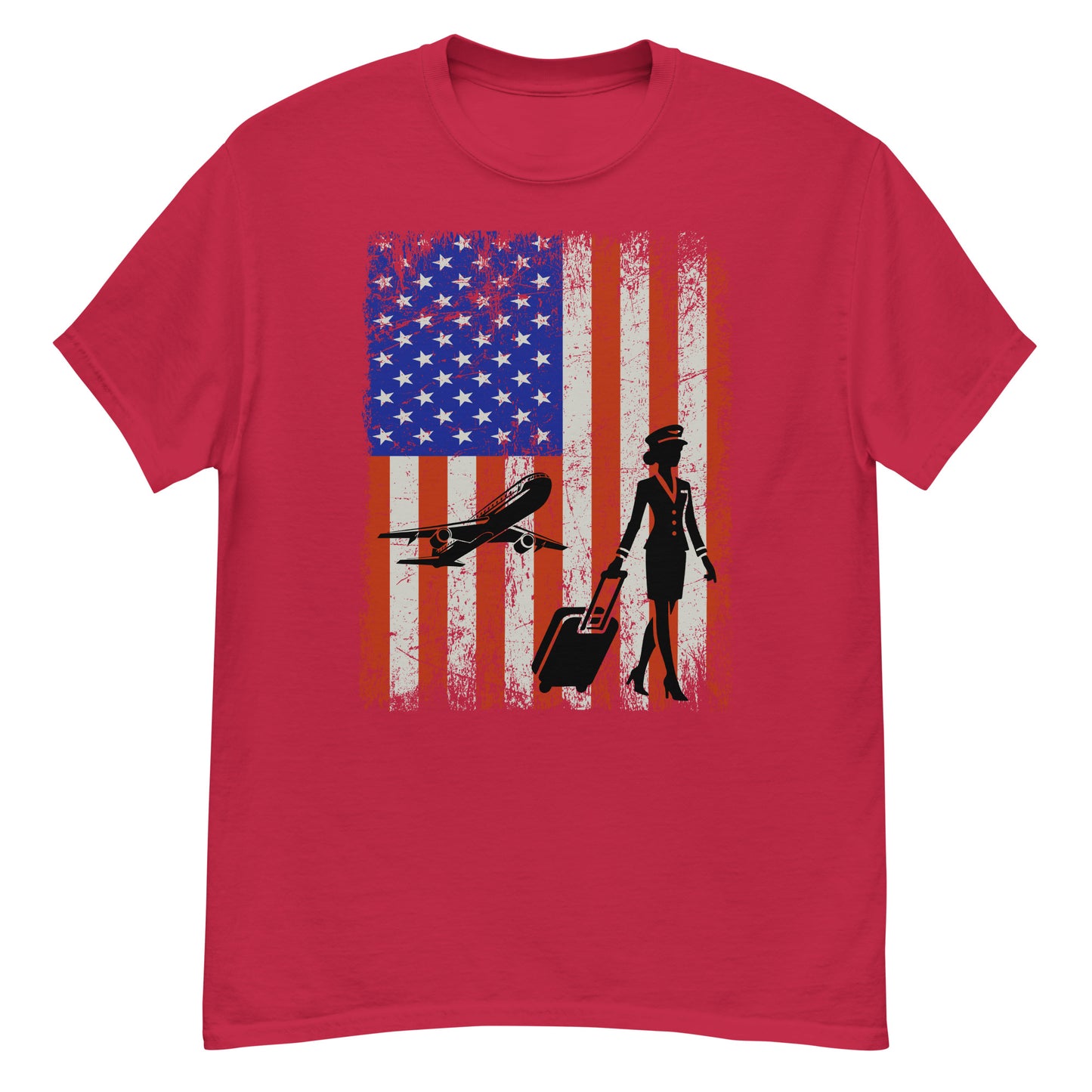 American Flag Flight Attendant T-Shirt: Show Your Patriotic Pride