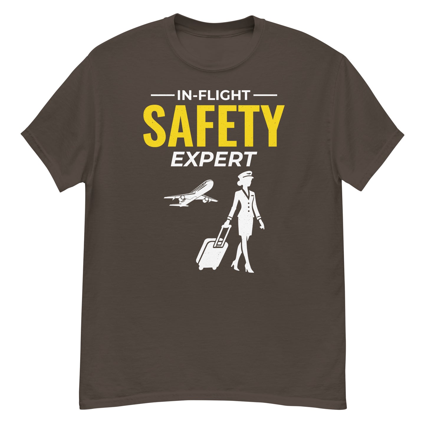 Camiseta de azafata: "Experto en seguridad a bordo"