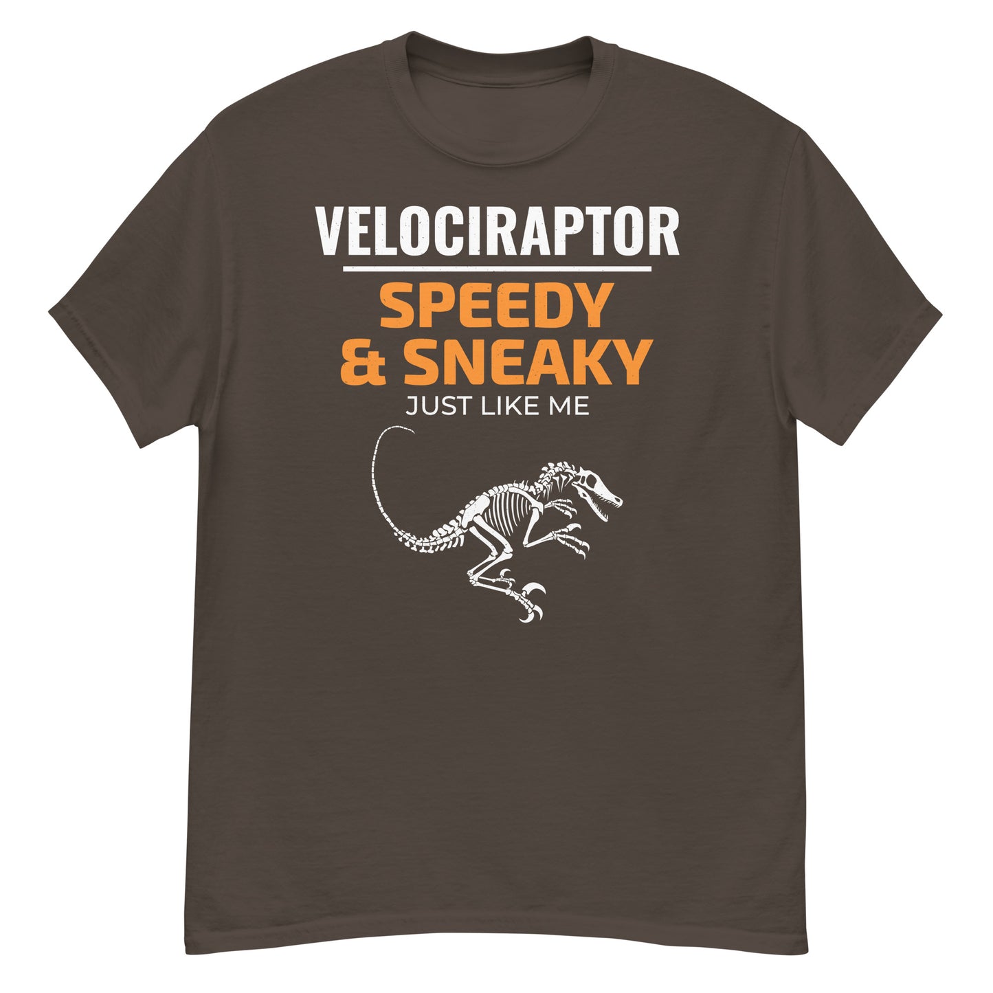 Camiseta de paleontólogo: Velociraptor: veloz y sigiloso, como yo