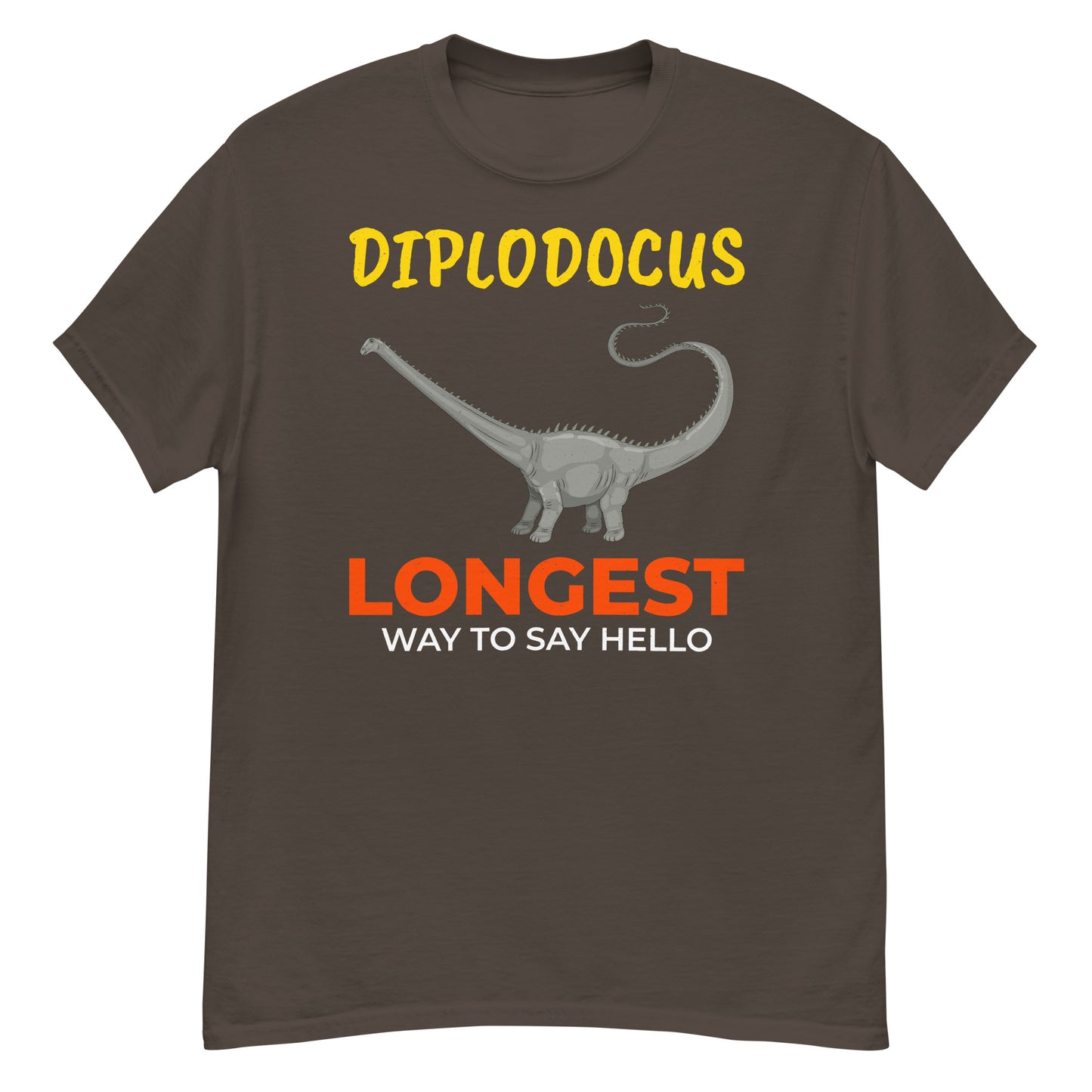 Paläontologen-T-Shirt: Diplodocus – Der längste Weg, „Hallo“ zu sagen