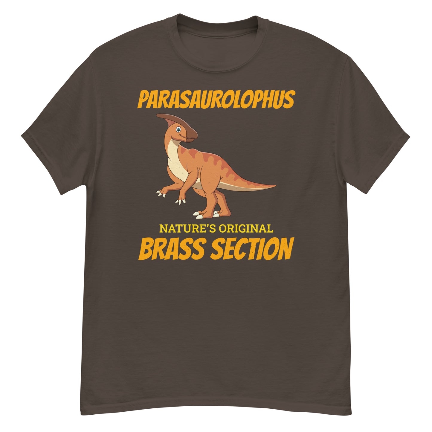 Paleontologist Dinosaur T-Shirt: Parasaurolophus - Nature's Original Brass Section