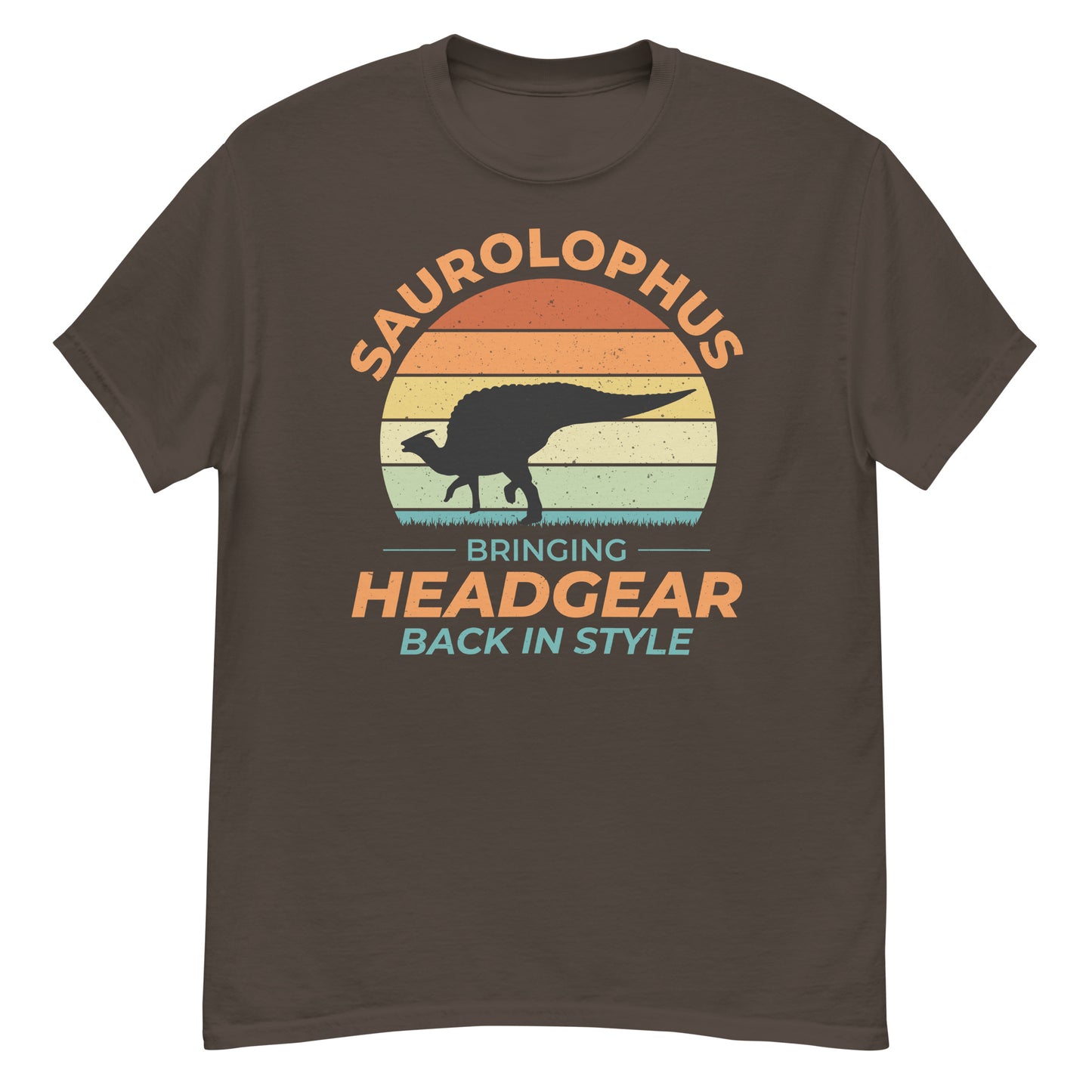 Dinosaur T-Shirt: Saurolophus - Bringing Headgear Back in Style