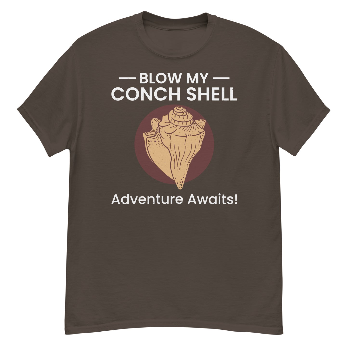 Seashell Collector T-Shirt: Blow My Conch Shell – Adventure Awaits!