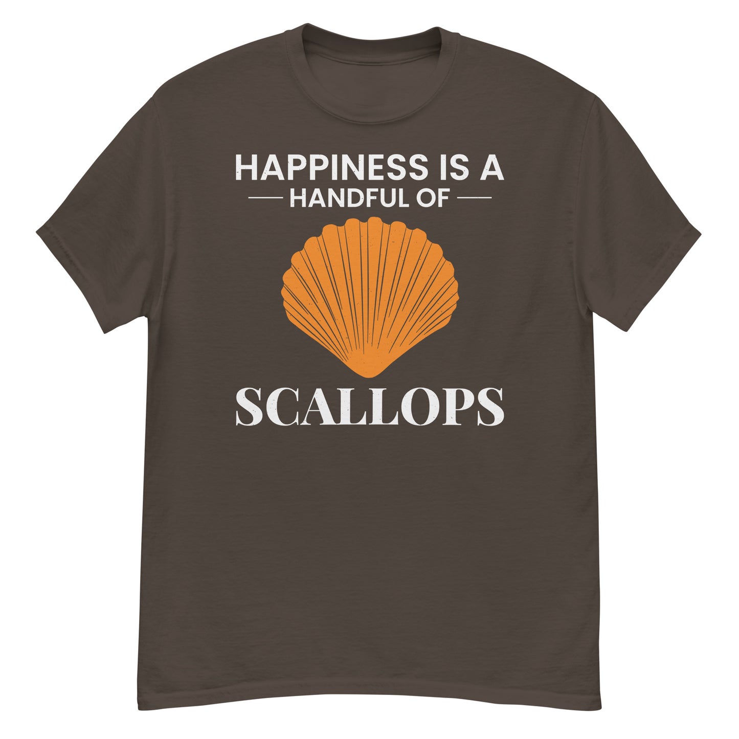 Seashell Collector T-Shirt: Happiness is a Handful of Scallop Shells