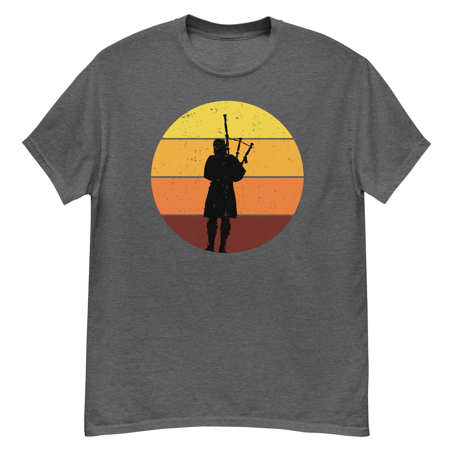 Vintage-Inspired Bagpipe T-Shirt - Retro Bagpiper Design