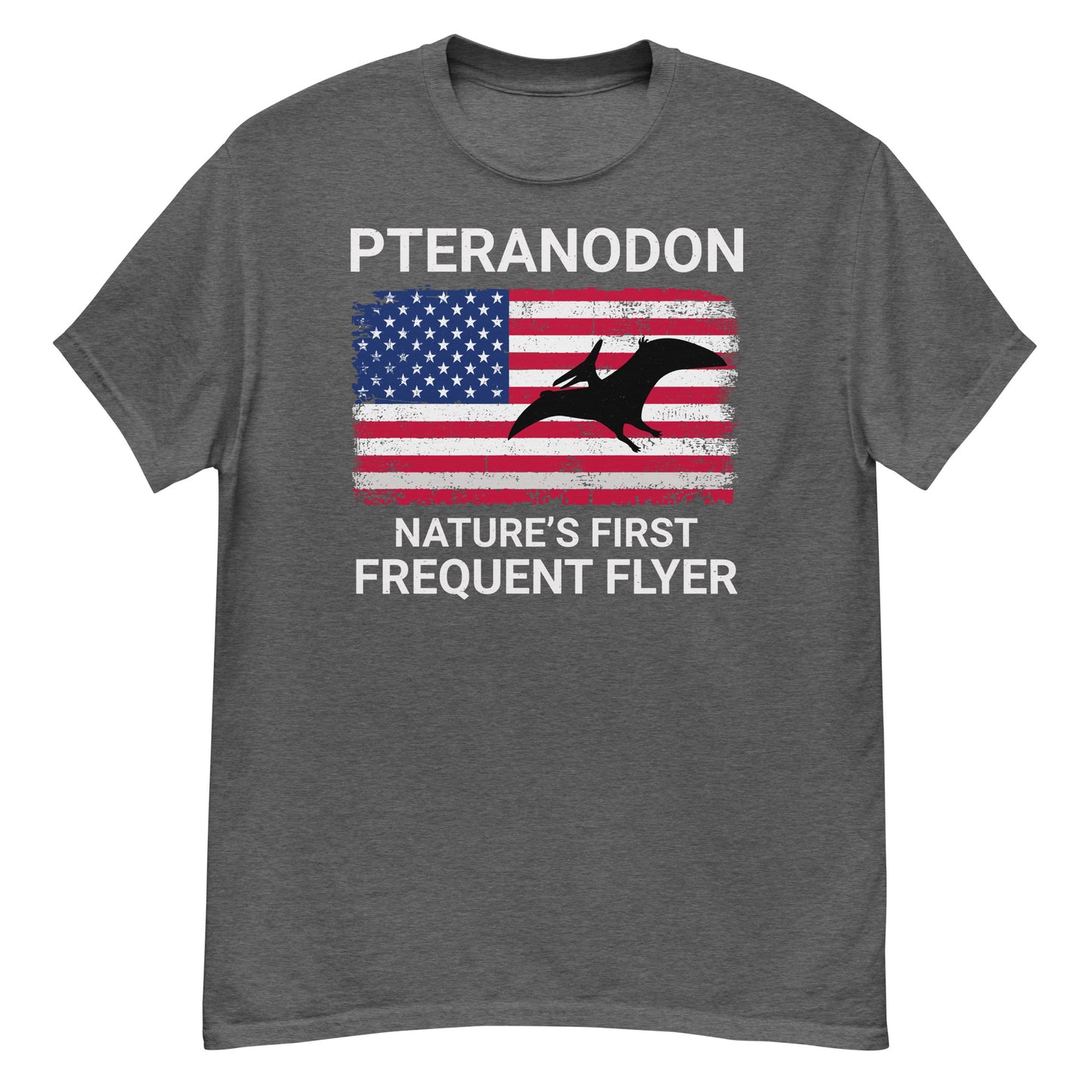 American Flag Dinosaur T-Shirt: Pteranodon - Nature's First Frequent Flyer