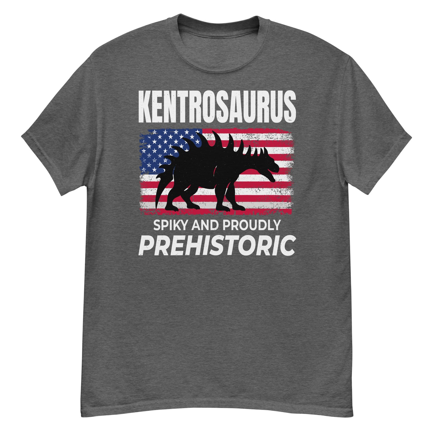 Kentrosaurus Dinosaurier T-Shirt mit amerikanischer Flagge: stachelig und stolz prähistorisch