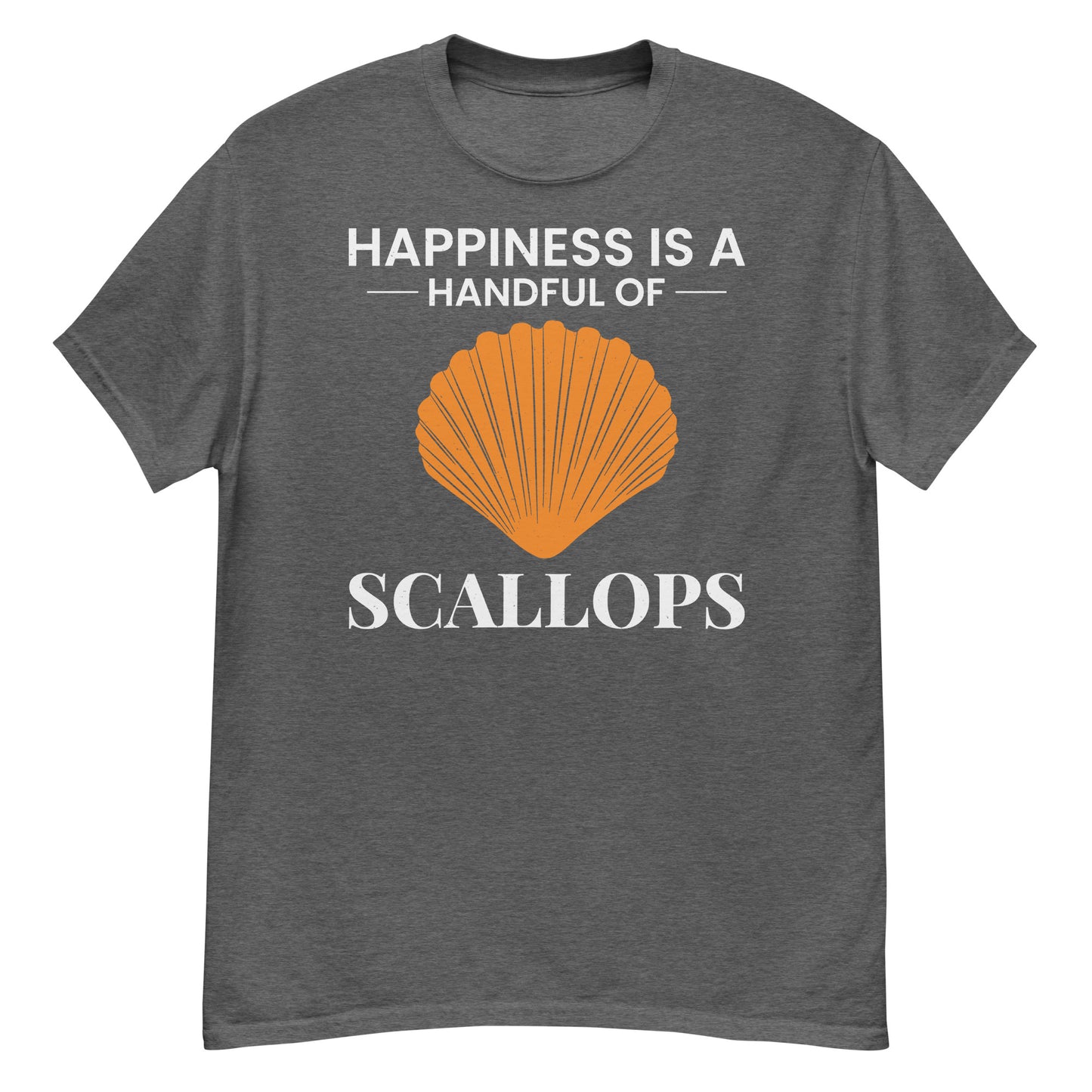 Seashell Collector T-Shirt: Happiness is a Handful of Scallop Shells