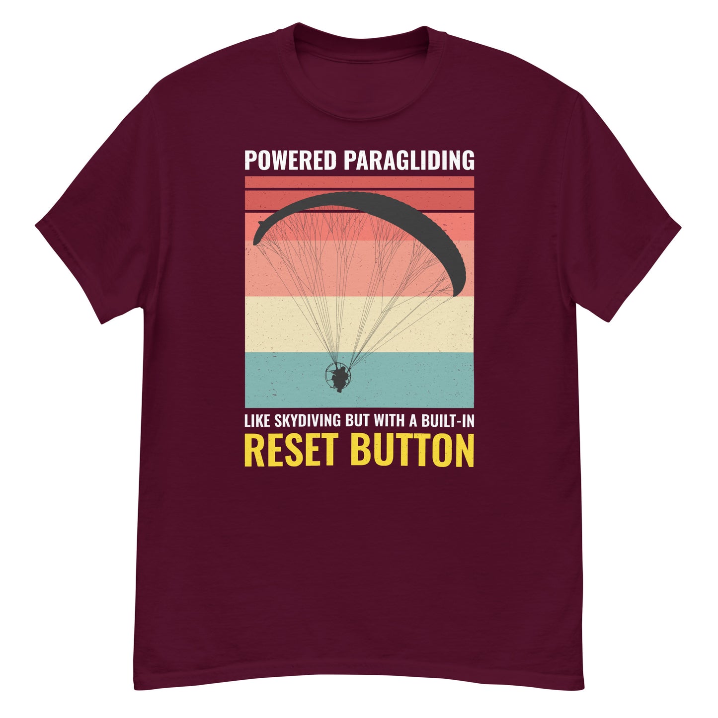 Powered Paragliding T-Shirt: Like Skydiving But with a Built-In Reset Button