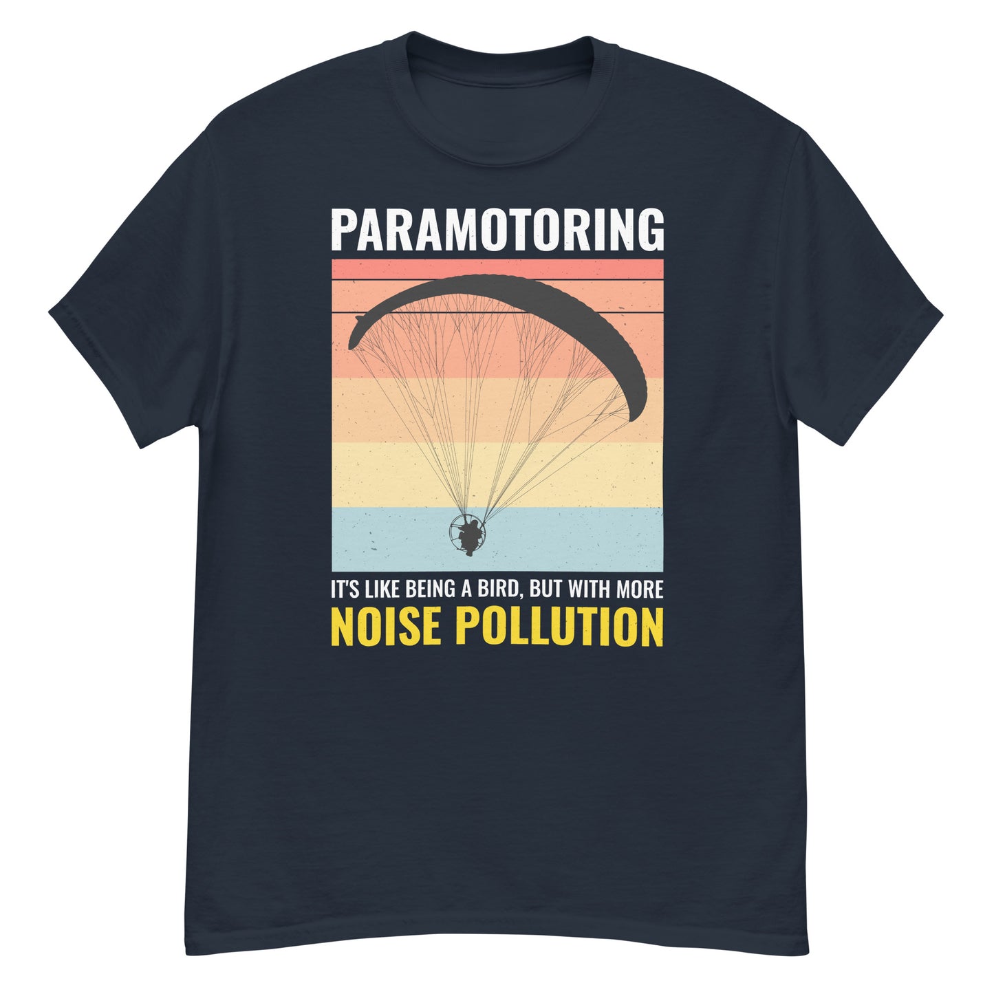 Camiseta de paramotor: es como ser un pájaro, pero con más contaminación acústica