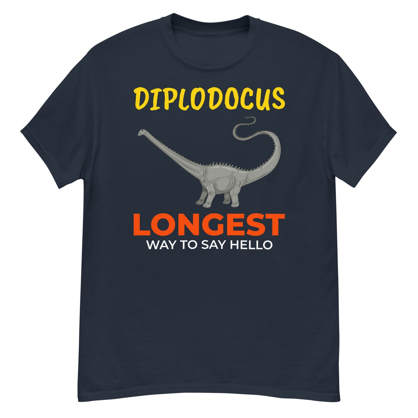 Paläontologen-T-Shirt: Diplodocus – Der längste Weg, „Hallo“ zu sagen